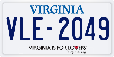 VA license plate VLE2049