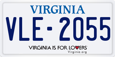 VA license plate VLE2055