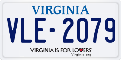 VA license plate VLE2079
