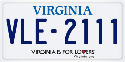 VA license plate VLE2111
