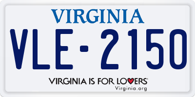 VA license plate VLE2150