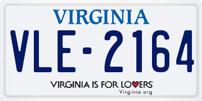 VA license plate VLE2164