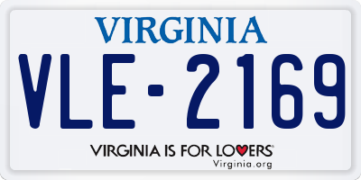 VA license plate VLE2169