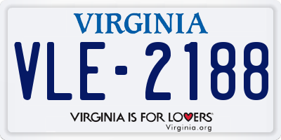 VA license plate VLE2188