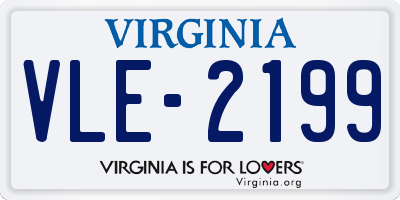 VA license plate VLE2199
