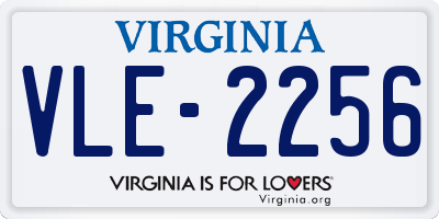 VA license plate VLE2256