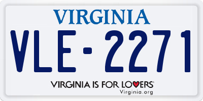 VA license plate VLE2271