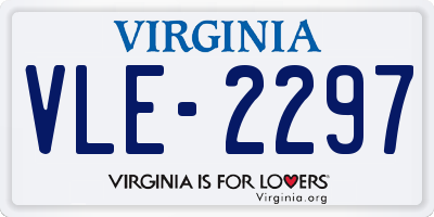 VA license plate VLE2297
