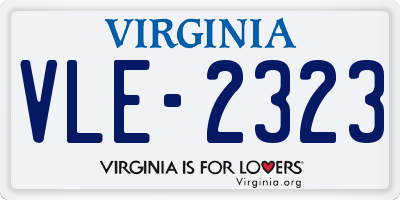 VA license plate VLE2323
