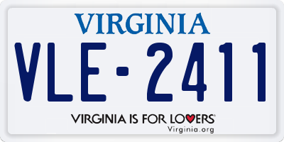 VA license plate VLE2411