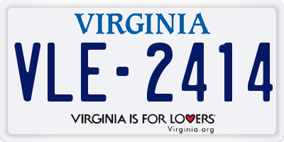 VA license plate VLE2414