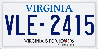 VA license plate VLE2415
