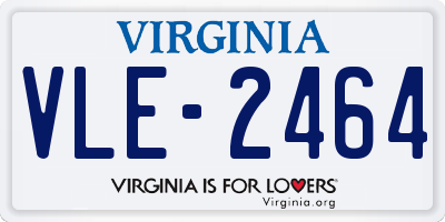 VA license plate VLE2464