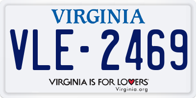 VA license plate VLE2469