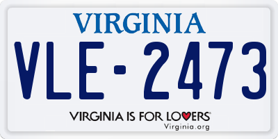 VA license plate VLE2473