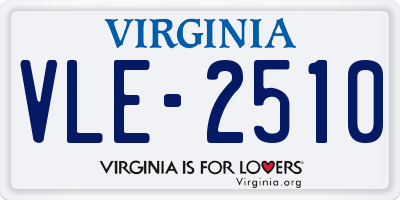 VA license plate VLE2510
