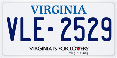 VA license plate VLE2529