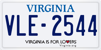 VA license plate VLE2544