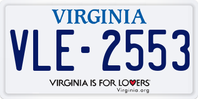 VA license plate VLE2553