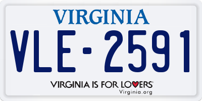 VA license plate VLE2591