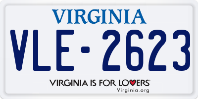 VA license plate VLE2623