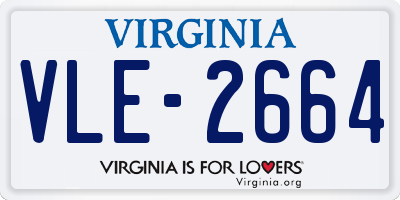 VA license plate VLE2664
