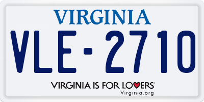 VA license plate VLE2710