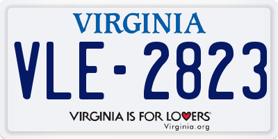 VA license plate VLE2823
