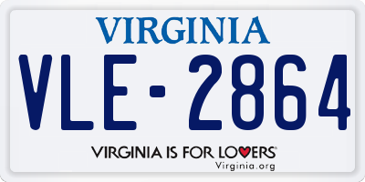 VA license plate VLE2864