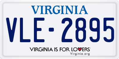 VA license plate VLE2895