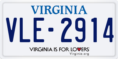 VA license plate VLE2914