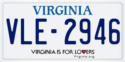 VA license plate VLE2946