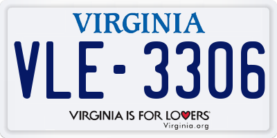 VA license plate VLE3306