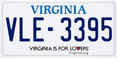 VA license plate VLE3395