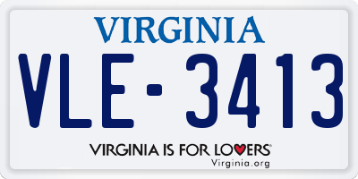 VA license plate VLE3413