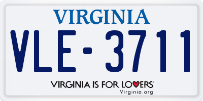 VA license plate VLE3711