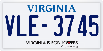 VA license plate VLE3745