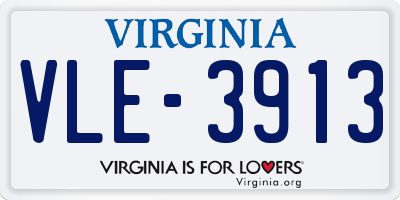 VA license plate VLE3913