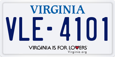 VA license plate VLE4101