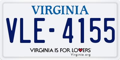 VA license plate VLE4155