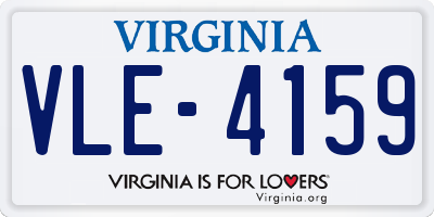 VA license plate VLE4159