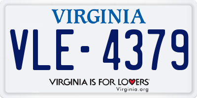 VA license plate VLE4379