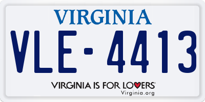 VA license plate VLE4413