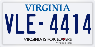 VA license plate VLE4414