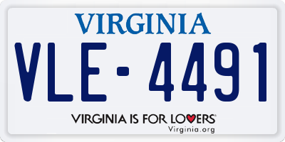 VA license plate VLE4491