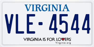VA license plate VLE4544