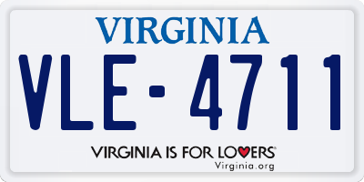 VA license plate VLE4711