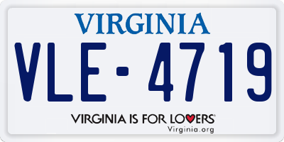 VA license plate VLE4719
