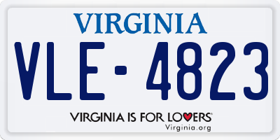 VA license plate VLE4823
