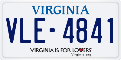 VA license plate VLE4841